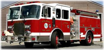 Engine 5 is a 1998 KME Excel pumper with a 1250 GPM pump, 1000 gallon water tank, and 30 gallon foam tank. It carries gas powered ventilation saws such as the K-9 and 'Cutter's Edge.' It is also equipped with a Thermal Imaging Camera and Combustible Gas Indicator.